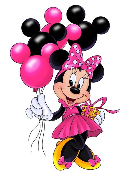 Souris Minnie Avec Ballons Minnie Mouse PNG Image Clipart Etsy France