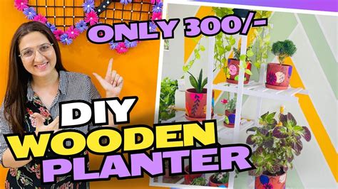 Part 2 Diy Wooden Planter Stand In Rs 300 Diy Terracegarden Transformation Woodenfurniture