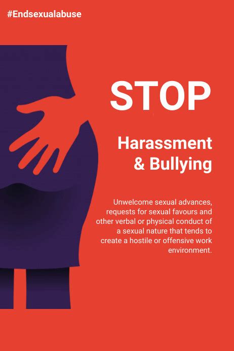 Sexual Harassment Awareness Flyer Template Postermywall