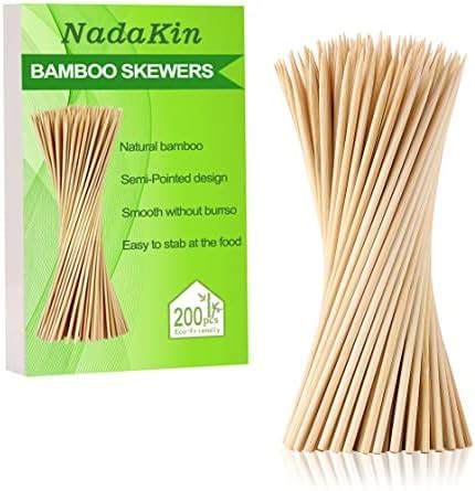 Bamboo Skewers For Shish Kabob Grilling Fruits Appetizers And