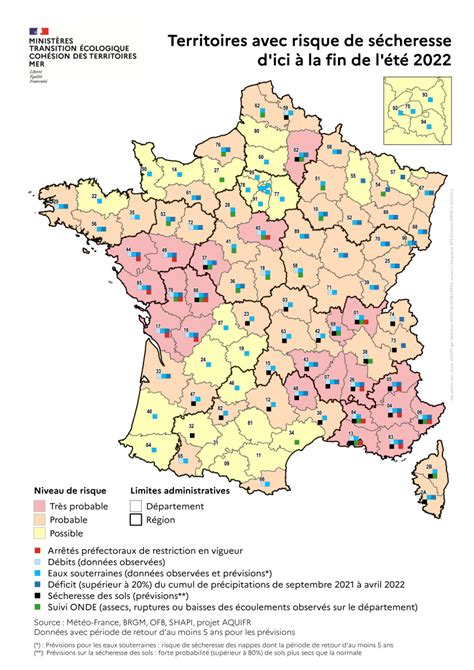 La Carte Des Territoires Exposés Au Risque De Sécheresse Dici La Fin