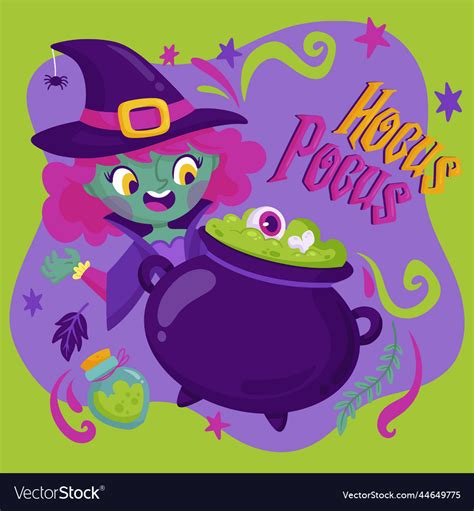 Flat halloween hocus pocus design Royalty Free Vector Image