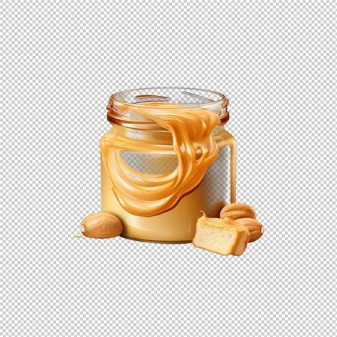 Premium Psd Sticker Logo Peanut Butter Isolated Background