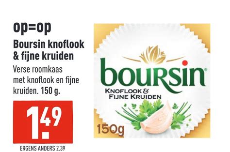 Boursin Knoflook Fijne Kruiden Aanbieding Bij ALDI