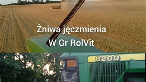 Żniwa jęczmienia w Gr RolVit NH cr 9090 john deere 8200 8430 YouTube