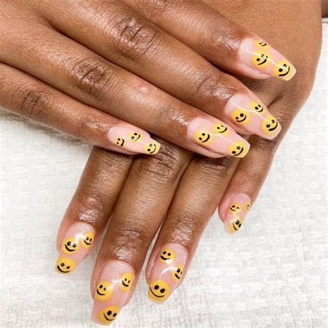 Smiley Face Manicures Are 2021s Biggest Nail Trend