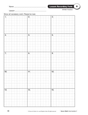 Saxon Math Written Practice Sheets