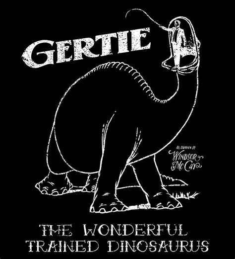 Gertie The Dinosaur 1914 Animation Film History Painting by Evie Keeley ...