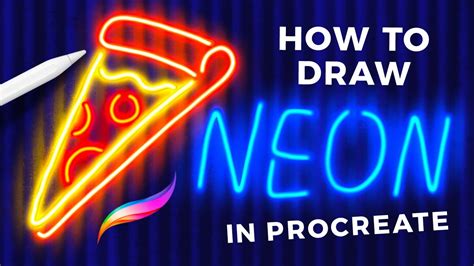 How To Draw Neon In Procreate Youtube