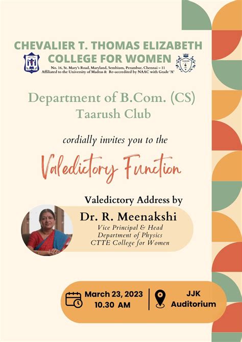 VALEDICTORY FUNCTION B CS CTTEWC