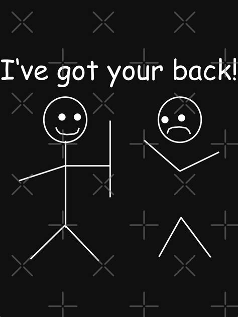 Ive Got Your Back Stick Figures Essential T Shirt For Sale By