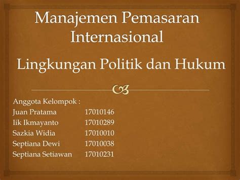 Lingkungan Politik Dan Hukum Ppt