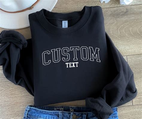 Personalized Embroidered Sweatshirt, Embroidered Custom Sweatshirt ...