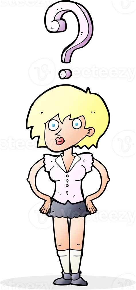 Cartoon Confused Woman 45268136 Png