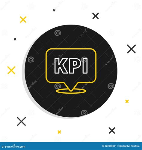 Line Kpi Key Performance Indicator Icon Isolated On White Background