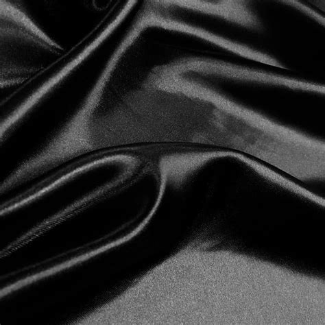 Black Satin Fabric Swatch