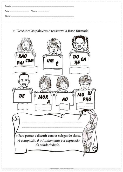 Atividades De Ensino Religioso Descubra As Palavras Ler E Aprender