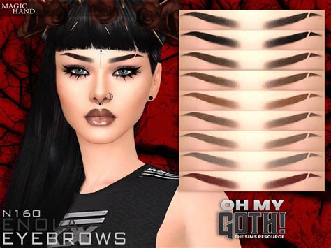 The Sims Resource - Oh My Goth! - Enola Eyebrows N160