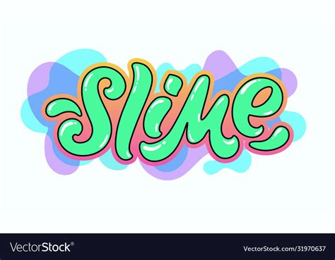 Slime Word Royalty Free Vector Image Vectorstock