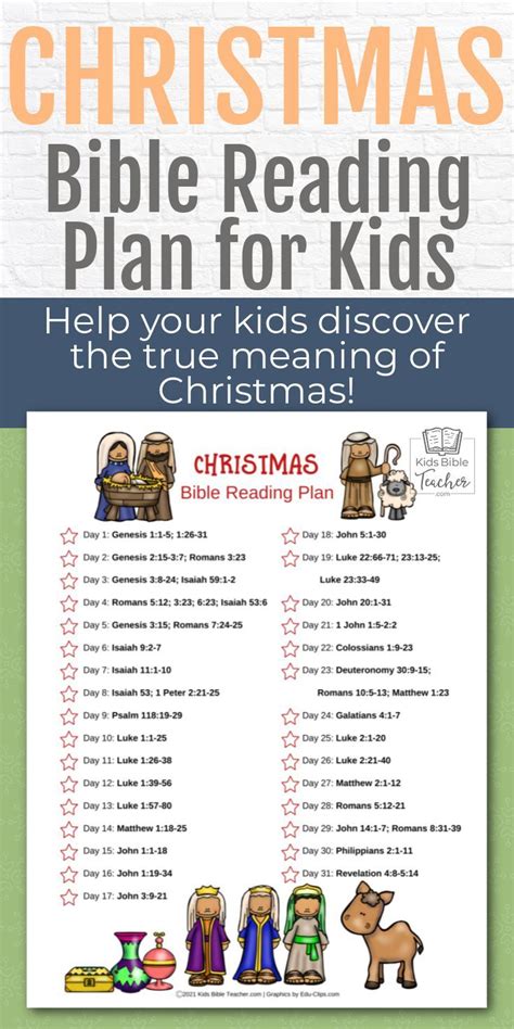 Kids Christmas Bible Reading Plan | Bible verses for kids, Christmas ...