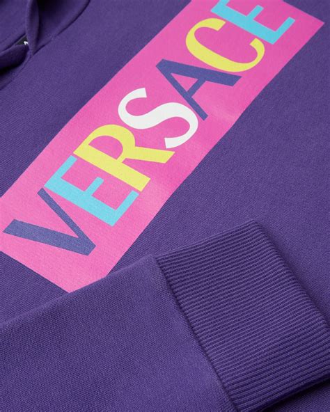 ヴェルサーチェ ロゴ キッズ フーディ パープル Versace Jp