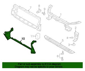 LR034397 Radiator Support Air Deflector 2012 2015 Land Rover Range