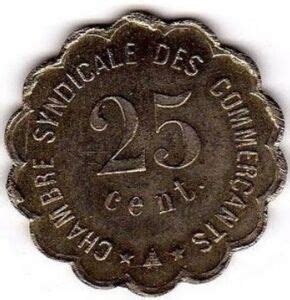 Coin 25 Centimes Perpignan Pyrénées Orientales Chambre syndicale