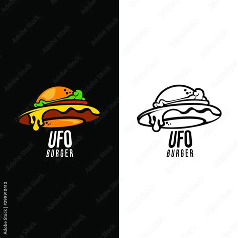 vector illustration of burger and ufo Stock Vector | Adobe Stock