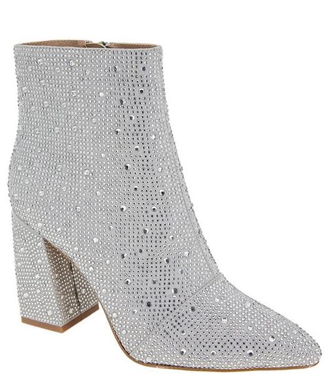 Bcbgeneration Briel2 Rhinestone Block Heel Dress Booties Dillards