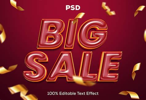 Vente Flash Effet De Texte 3d Modifiable PSD Premium