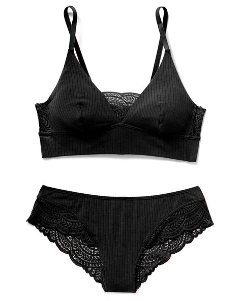 Floretta Black Unlined Bralette Xs M Adore Me