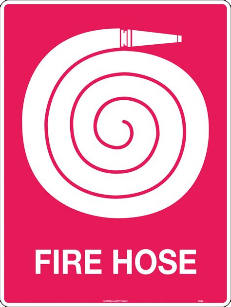 Fire Hose With Pictogram Fire Signs Uss