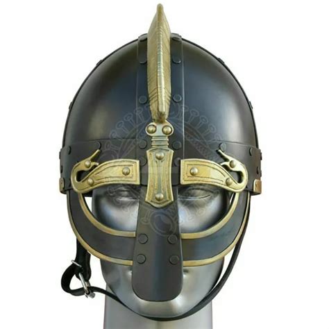 MÉDIÉVALE VIKING MASQUE Casque Norman Armor Nasal Viking Laiton de