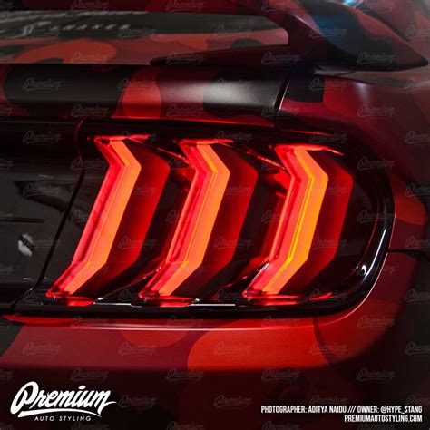 2018 2019 Ford Mustang Gt Gloss Black Tail Light Accent Vinyl Overlay