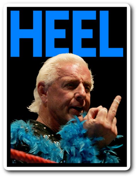 Heel Sticker Ric Flair Wwe Wcw Signed Autographed 16x20 Free