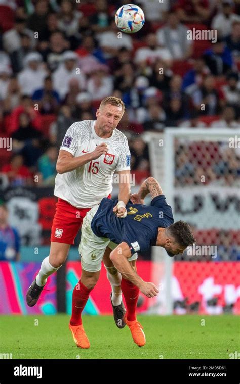 Doha Qatar 04th Dec 2022 Kamil Glik Of Poland And Olivier Giroud Of