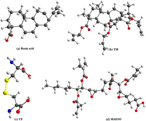 Dft Optimized Structures Of Different Reactants Download Scientific Diagram