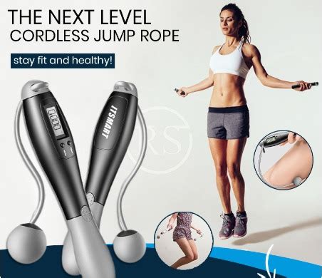 Cordless Jump Rope Skipping Rope Smart Wireless Skipping Rope Cardio