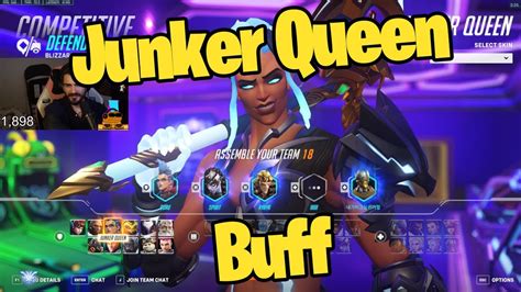 Junker Queen Buff Guru Showing How Feels Junker Queen After Buff Gameplay Overwatch 2 Season 2