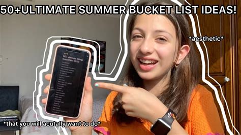 50 ULTIMATE SUMMER BUCKET LIST IDEAS 2023 AESTHETIC SUMMER YouTube