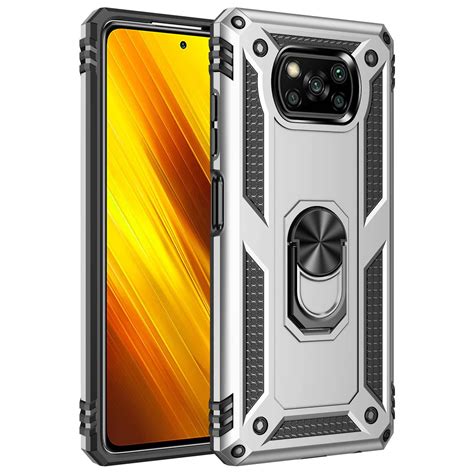 Etui Spacecase Ring Nx Do Xiaomi Poco X Pro Nfc Srebrne Caseworld Pl