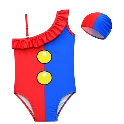 Girls One Piece Swimsuits Summer Circus Bathing Suit Beach Swimwear 4 10 Years