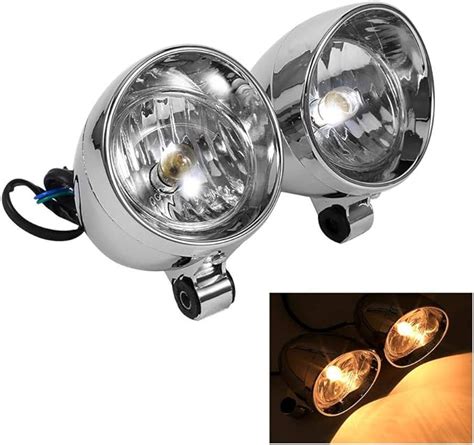 2pcs Phare De Moto Keenso 12V 10W Projecteur De Moto Lampe LED Etanche