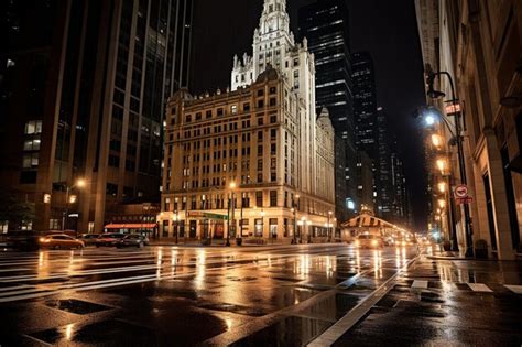 Premium Photo | Manhattan downtown architecture night view