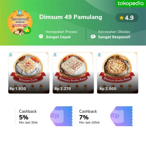 Toko Dimsum Pamulang Online Produk Lengkap Harga Terbaik Tokopedia