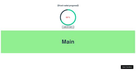 Vue Radial Progress Example Forked Codesandbox