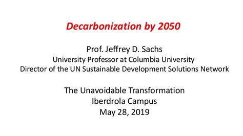 Decarbonization By 2050