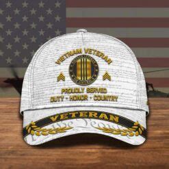 Personalized Name D All Over Printed Vietnam Veteran Cap Proudly