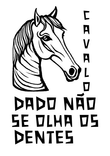 Quadro E Poster Cavalo Dado Nao Se Olha Os Dentes Quadrorama