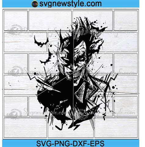 Batman And Joker Svg Batman Svg Superhero Svg Joker Silhouette Dc